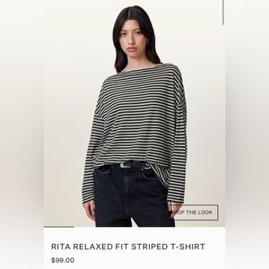 All Saints Rita Striped Long Sleeve Top